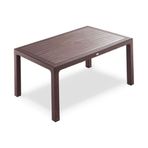 Novussi Classi 150G Rattan Kahverengi Dikdörtgen Camli Masa