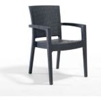 Novussi Classi Rattan 90X150 Camsız 4'lü Masa Takımı - Antrasit