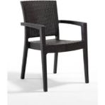 Novussi Classi Rattan 90X150 Camsız 4'lü Masa Takımı - Kahverengi