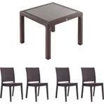 Novussi Kahverengi Classi Rattan Masa - Nice Rattan Koltuk Bahçe Takımı