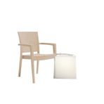Novussi Paris Rattan Minderli Koltuk Sandalye, 4 Adet, Bej