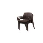 Novussi R008 Sunset Rattan Sandalye Takımı, 4 Adet, Kahverengi