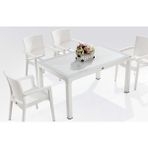 Novussi Rattan Camlı Takım 6 Sandalye 90*150