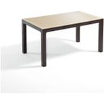 Novussi Wood Masa 90X150 Noktalı Seginus Camlı Masa - Cappucino