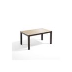 Novussi Wood Masa 90X150 Noktalı Seginus Camlı Masa Çok Renkli