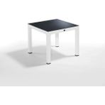 Novussi Wood Masa 90X90 Noktalı Seginus Camlı Masa - Antrasit - Beyaz