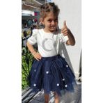 Novy Baby 23 Nisan Bayram Doğum Günü Özel Gün Kız Çocuk Bebek Tütü Etek - 2-9 Yaş - 2 Yaş - Lacivert