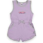 Novy Baby Fiyonklu Aplikeli Çıtçıtlı Sıfır Kol Çocuk Şort Tulum - 1-5 Yaş - 2090 - Mor - 2 Yaş