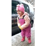 Novy Baby Su Geçirmez Kumaş - Oyun Ve Yağmur Tulumu - Salopet - 2-9 Yaş - Fuşya