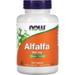 Now Alfalfa, 650 mg , 250 Tablets - Aromasız
