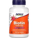 Now Biotin 5,000 Mcg 120 Veg Capsules - Aromasız