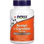 Now Foods Acetyl-L Carnitine 750 Mg 90 Tablets