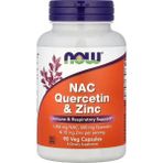 Now Foods N-Acetyl-C - Quercetin & Zinc │ 1000MG N, 500MG Quercetin & 15MG Zinc │ 90 Kapsül