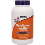 Now Sunflower Lecithin 1200 Mg Non Gmo Phosphatidyl Choline 200 Softgels