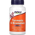 Now Turmeric Bromelain 90 Veg Capsules - Aromasız
