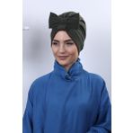 Nowa Scarf Deniz De Ve Kullanılan Fiyonklu Çift Taraflı Bone Haki Yeşili