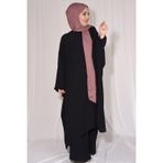 Nowa Scarf Pantolon Tunik İkili Takım Aerobin Kumaş Siyah