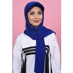 Nowa Scarf Şapka Şal Yazlık Boneli Tesettür Model Saks Mavisi