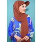 Nowa Scarf Şifon Şapka Şal Kiremit
