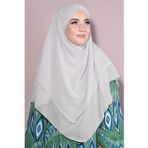 Nowa Scarf Sufle Khimar Orta Boy Tesettür Şal Bej