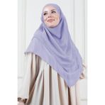 Nowa Scarf Sufle Khimar Orta Boy Tesettür Şal Eflatun