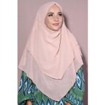 Nowa Scarf Sufle Khimar Orta Boy Tesettür Şal Somon