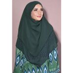 Nowa Scarf Sufle Khimar Peçeli Tesettür Şal Zümrüt Yeşili
