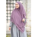 Nowa Scarf Sufle Khimar Tesettür Peçeli Şal Gül Kurusu