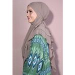 Nowa Scarf Tesettür Orta Boy Hazır Şifon Sufle Khimar Açık Vizon