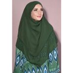Nowa Scarf Tesettür Orta Boy Hazır Şifon Sufle Khimar Zümrüt Yeşili