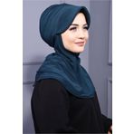 Nowa Scarf Tesettür Spor Şapka Scarf Havuz Ve Denizde Kullanıma Uygun Petrol Mavisi