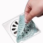noxozoqm 30 Adet Tek Kullanımlık Saç Yakalayıcı Duş Yer Sifonu Kapağı Çıkartma Küvet Kanalizasyon Banyo Flüt Döndürme Mesh Filtre 9,9 x 9,9 cm