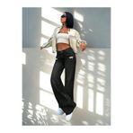 Noxter Kadın Yıpratmalı Düşük Bel Geniş Paça Wide Leg Denim Pantolon