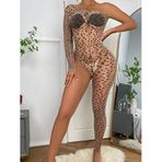 NOXXX Leopar Yarım Vücut Çorabı - NL6008