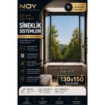 NOY Sineklik Pencere Sinekliği Yapışkanlı Cırtlı Sinek Perdesi Yıkanabilir Tekrar Kullanılabilir 130x150 Cm