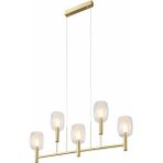 Noya Lighting Modern Avize - Avize Modelleri - Yemek Masası Avizesi - Salon Avizesi - 5 Başlıklı Avize - 115CM - Gold