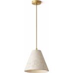 Noya Lighting Tekli Sarkut Avize - Traverten Avize - Taş Avize - Modern Avize Modelleri Bej Krem Avize - 16CM