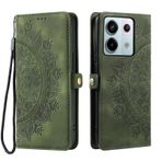 Noyabox Xiaomi Redmi Note 13 Pro 5G/Poco X6 5G için deri kılıf, cep telefonu kılıfı, 3 kart bölmeli koruyucu kılıf, ayçiçeği totemi kapaklı kılıf, Xiaomi Redmi Note 13 Pro 5G/Poco X6 5G için, yeşil
