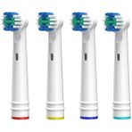 Noyiska 4 Adet Oral B Uyumlu Şarjlı Diş Fırçaları Uyumlu Muadil Yedek Kafa Ağız Bakım Yedek Fırça Başlığı