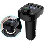 Noyiska Universal Otomobillere Uyumlu Araç Fm Transmitter Bluetooth Cihazı Araba Mp3 Çalar Oto Çakmaklık Şarj Aleti Müzik Kiti