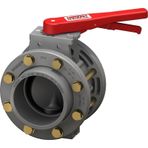 Nozbart Pvc Yüksek Mukavemetli Flanş Kole ve Cıvatalı 250 mm Kelebek Vana