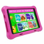 NPO 8" IPS Ekran Android 13.0 A133P 1.8GHz Antişok Çocuk Tableti, Kids Tablet (4GB RAM - 64 GB Kapasite, Pembe, 8 İnç)