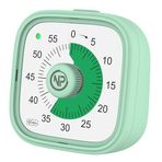 NPO Mutfak,Ders,Yemek için 60dk Analog Alarm Zamanlayıcı,Pomodoro Öğrenci Motivasyon Saati (Yeşil)