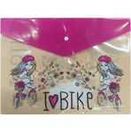 NPratik Vintage Tasarım Çıtçıtlı Dosya Dekoratif Retro Baskılı Sağlam A4 Boyut (Kızlar-1)