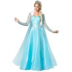 NQYZZFA Yetişkin Elsa Kraliçe Elbise Prenses Kostümü Buz Kar Kraliçesi Süslü Elbise Kar Tanesi Tül Elbise Cosplay Doğum Günü Cadılar Bayramı Partisi Noel Karnavalı, Mavi, XL