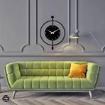 NR Dizayn (138) Dekoratif Metal Duvar Saati Siyah 91 X 68
