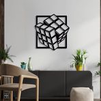 NR Dizayn (194) Rubiks Küp Dekoratif Metal Tablo 49 X 47