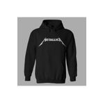 nrage Oversize Siyah Metallica Logo Hoodie MLB1971079SH