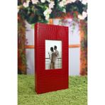 NRCN 10x15 cm 300'lük Deri Fotoğraf Albümü Kırmızı