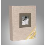 NRCN K57100 13 x 18 CM 100'lük Koton Desenli Fotoğraf Albümü krem